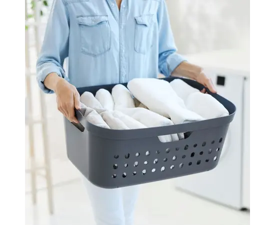 თეთრეულის კალათი Rotho Jona 39ლ შავი თეთრეულის კალათი Rotho Jona 39ლ შავი