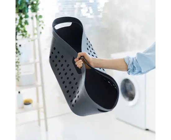 თეთრეულის კალათი Rotho Jona 39ლ შავი თეთრეულის კალათი Rotho Jona 39ლ შავი