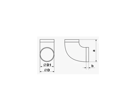 Air duct connector 323 Domovent 189x150x147 mm Air duct connector 323 Domovent 189x150x147 mm