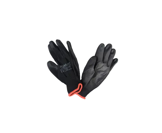 Перчатки черные полиуретан черный M2M 300/141 S7 Перчатки черные полиуретан черный M2M 300/141 S7