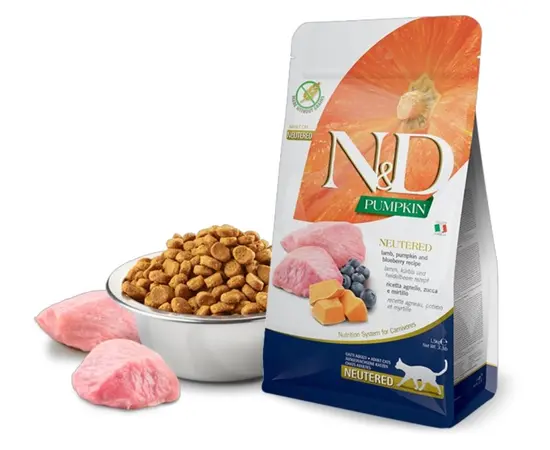 Dry food for sterilized cats Farmina N&D Pumpkin Neutered lamb and blueberries 1.5 kg Dry food for sterilized cats Farmina N&D Pumpkin Neutered lamb and blueberries 1.5 kg