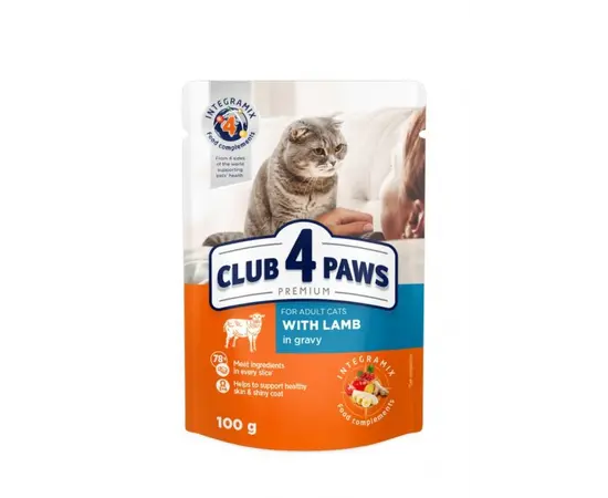 Jelly 4 Paws for cats with lamb meat 0.1 kg Jelly 4 Paws for cats with lamb meat 0.1 kg