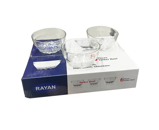 Set of glass bowls R.A.Y.A.N RYG2037 6pcs 260ml Set of glass bowls R.A.Y.A.N RYG2037 6pcs 260ml