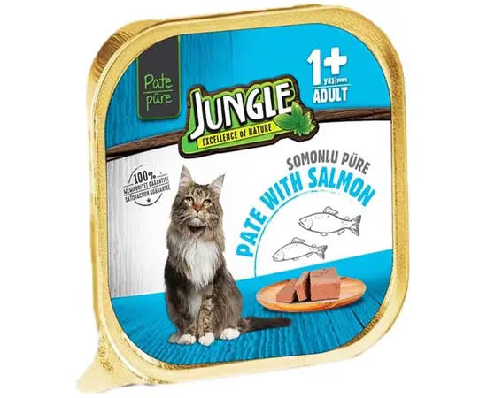 Wet cat food pate Jungle salmon 100gr