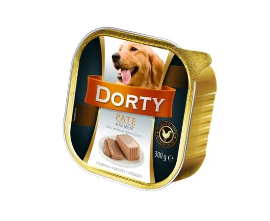 ძაღლის საკვები პაშტეტი ფრინველის Dorty 300გ