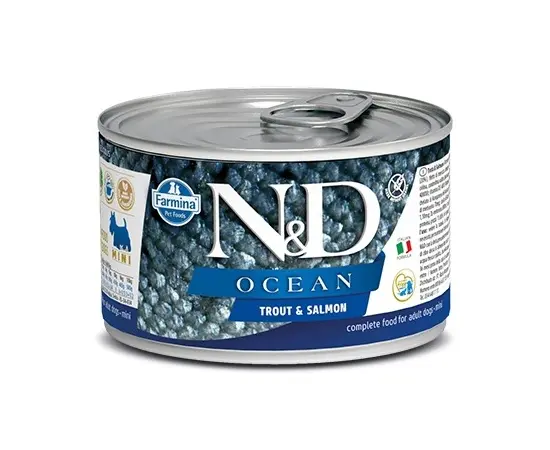 Dog food Farmina N&D Ocean Adult Mini trout and salmon 140 g Dog food Farmina N&D Ocean Adult Mini trout and salmon 140 g