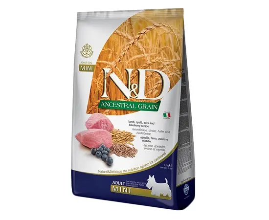 Dog food Farmina N&D Ancestral Grain Adult Mini lamb and blueberries 2.5 kg Dog food Farmina N&D Ancestral Grain Adult Mini lamb and blueberries 2.5 kg