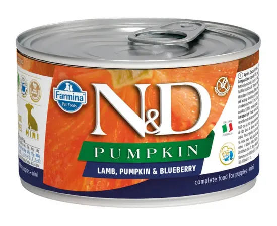 Dog food Farmina N&D Pumpkin Puppy Mini lamb and blueberries 140 g Dog food Farmina N&D Pumpkin Puppy Mini lamb and blueberries 140 g