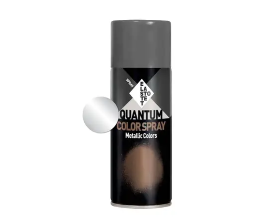 სპრეი საღებავი მეტალიკი Elastotet Quantum Color Spray Metallic Colors 400ml ვერცხლისფერი