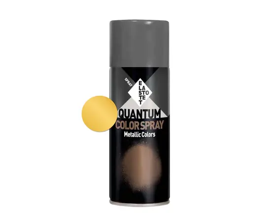 სპრეი საღებავი მეტალიკი Elastotet Quantum Color Spray Metallic Colors 400ml ღია ოქროსფერი