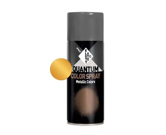 სპრეი საღებავი მეტალიკი Elastotet Quantum Color Spray Metallic Colors 400ml ოქროსფერი