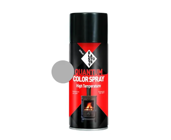 Spray paint fireproof Elastotet Quantum Color Spray HI TEMP 400ml silver