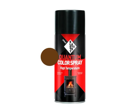 Spray paint fireproof Elastotet Quantum Color Spray HI TEMP 400ml brown
