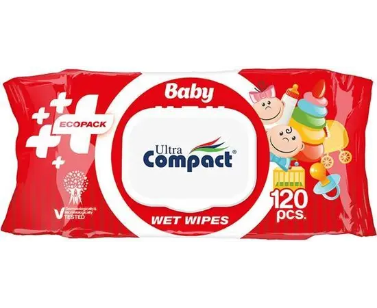 სველი ხელსახოცები Compact 120 ც სველი ხელსახოცები Compact 120 ც
