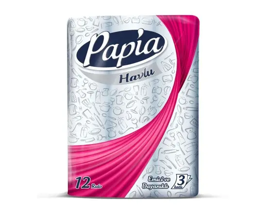 3 ფენიანი სამზარეულოს ქაღალდი Papia 12 ც. 3 ფენიანი სამზარეულოს ქაღალდი Papia 12 ც.