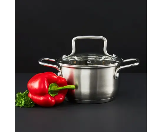 ფოლადის ქვაბი თავსახურით DAJAR AMBITION Hugo 18 სმ