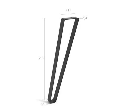 Table leg REI 2-903.710.18P black 710 mm Table leg REI 2-903.710.18P black 710 mm