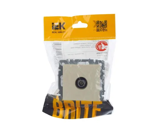 როზეტი IEK TV BRITE RTV11-0-BrKr ბეჟი როზეტი IEK TV BRITE RTV11-0-BrKr ბეჟი
