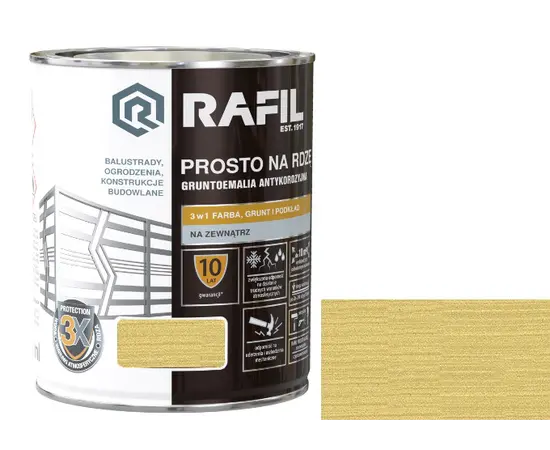 Enamel for rust Sniezka Rafil glossy gold 0.75 l