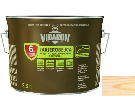 გასაჟღენთი ხის Vidaron Lakobeyc 2.5 ლ L01 უფერო