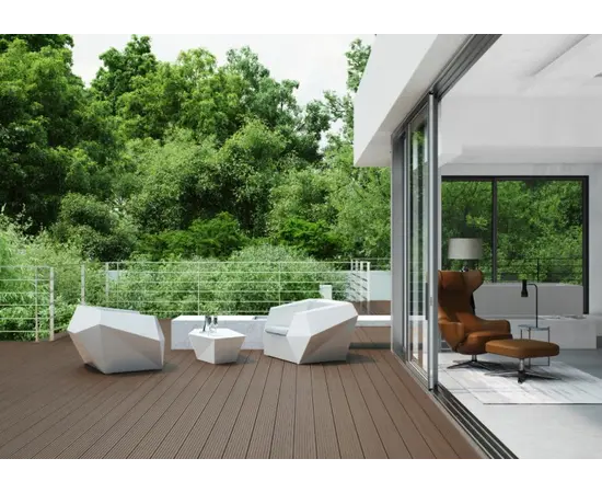 ტერასის დაფა Bergdeck Walnut Brushed 150x25x2400 მმ  1ც=0,36მ²
