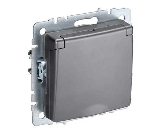 როზეტი IEK BRITE 16A IP44 RSbsh10-3-44-BrS დამიწებით ჩარჩოს გარეშე როზეტი IEK BRITE 16A IP44 RSbsh10-3-44-BrS დამიწებით ჩარჩოს გარეშე