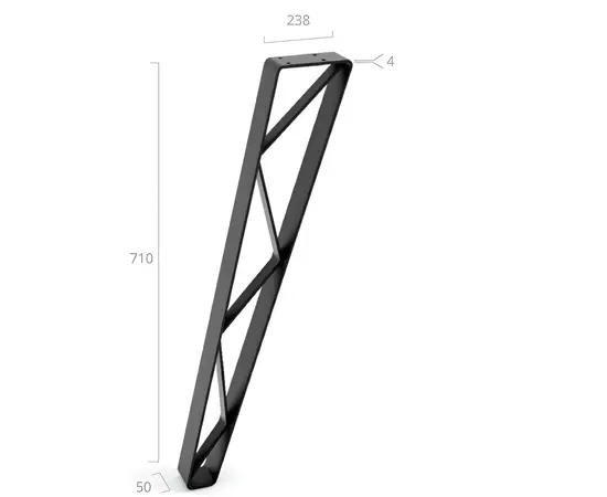 Table leg REI 2-904.710.18P black 710 mm Table leg REI 2-904.710.18P black 710 mm