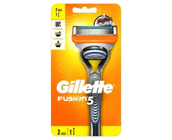 Shaver Gillette Fusion Base razor blade with 2 shifted cassettes Shaver Gillette Fusion Base razor blade with 2 shifted cassettes