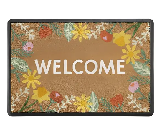 ფეხსაგები Hamat DELHI Welcome flowers  40x60 სმ ფეხსაგები Hamat DELHI Welcome flowers  40x60 სმ