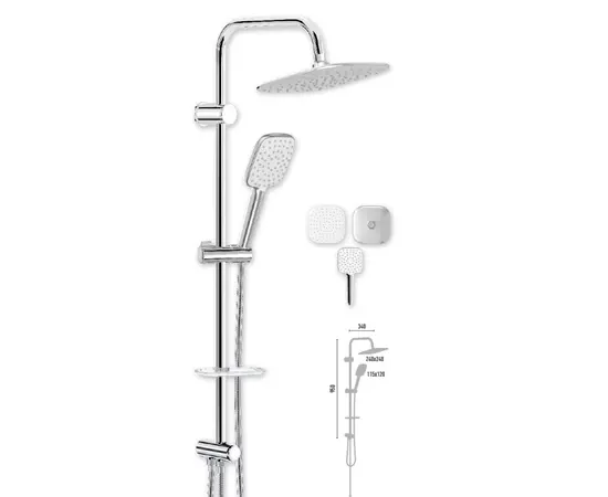 საშხაპე სისტემა Valtemo Aqua Chrome VS-2536 საშხაპე სისტემა Valtemo Aqua Chrome VS-2536