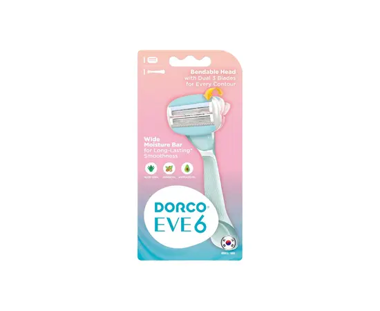 Blade razor system for women DORCO 6 blade + 1 cartridge