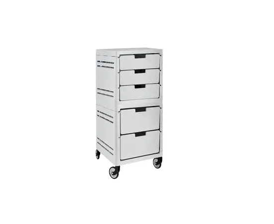 Chest of drawers with wheels Aleana white