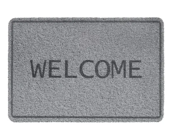 ფეხსაგები Hamat Curly Print Welcome Grey 40x60 სმ ფეხსაგები Hamat Curly Print Welcome Grey 40x60 სმ