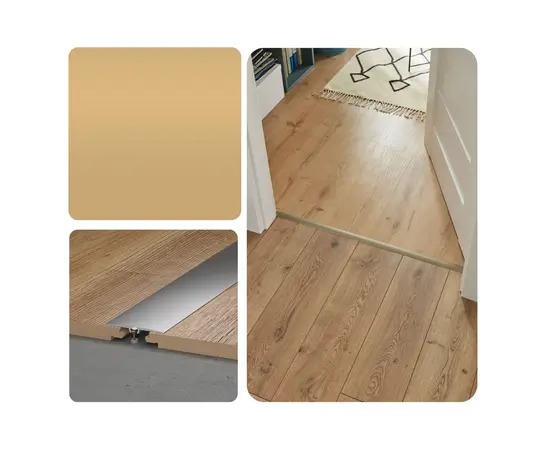 Aluminum threshold Vilo T35 Gold 35/930 mm