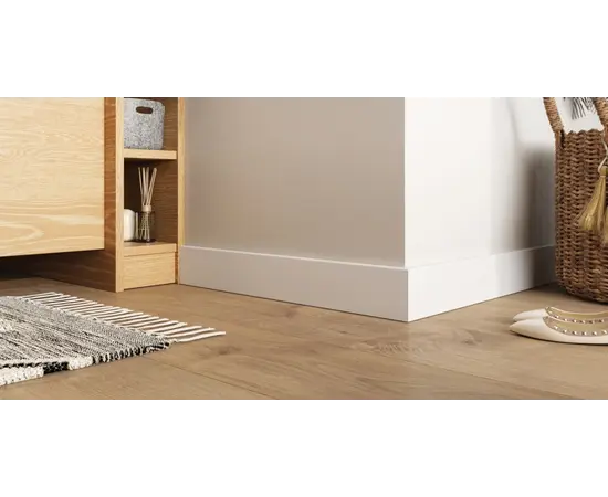 Skirting board VOX SEMPLA white 2400x65x14 mm