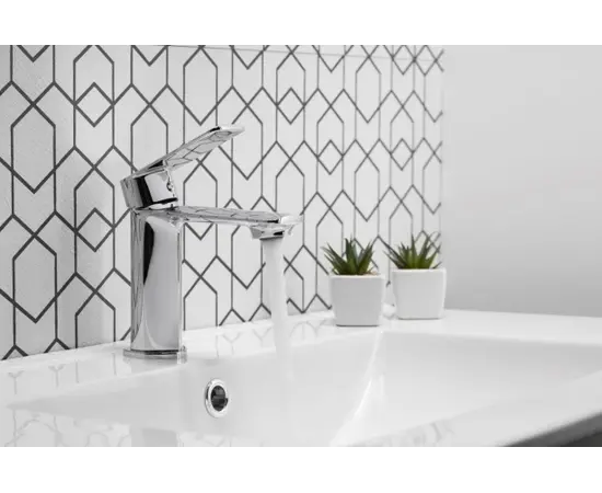 Washbasin faucet KFA Agat chrome with Click-Clack siphon Washbasin faucet KFA Agat chrome with Click-Clack siphon