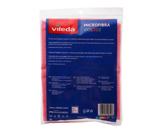 იატაკის გასაწმენდი ტილო Vileda Microfibra colors 40x50 სმ იატაკის გასაწმენდი ტილო Vileda Microfibra colors 40x50 სმ