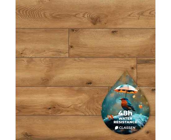 ლამინატი წყალმდგრადი Classen Story Aqua Protect 55675 მუხა Roverto 1285x192x12 მმ AC5/33