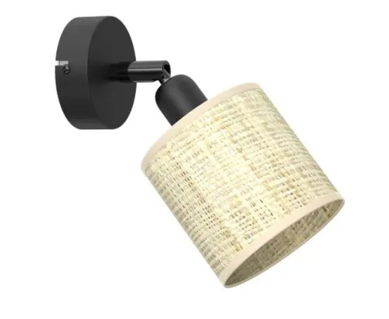 სპოტი Luminex Rattan 1 E14 Ø100 h100 შავი როტანგი 5294 სპოტი Luminex Rattan 1 E14 Ø100 h100 შავი როტანგი 5294