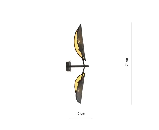 Wall lamp EMIBIG VENE K2 black gold Wall lamp EMIBIG VENE K2 black gold