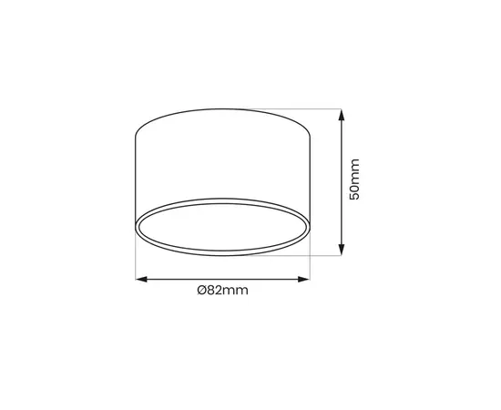 დაუნლაითი Milagro ML1200 Cyklop Ø82 1 Gx53 შავი დაუნლაითი Milagro ML1200 Cyklop Ø82 1 Gx53 შავი