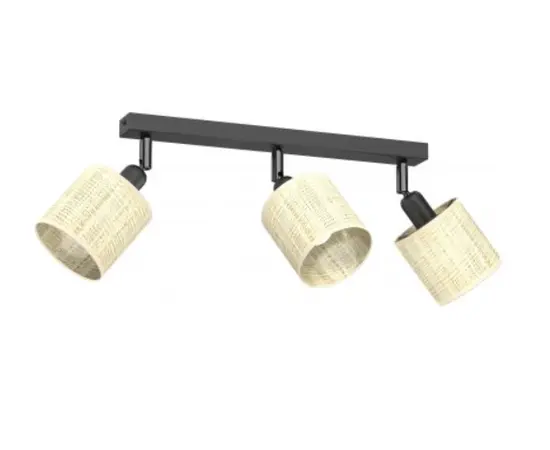 სპოტი Luminex Rattan 3 E14 L400 Ø100 h100 შავი როტანგი 5296 სპოტი Luminex Rattan 3 E14 L400 Ø100 h100 შავი როტანგი 5296
