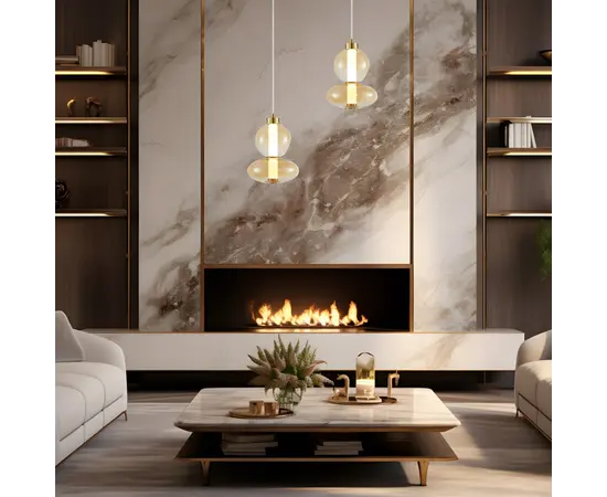 Подвес Milagro ML0345 DAPHNE LED 12W 3000K янтарь