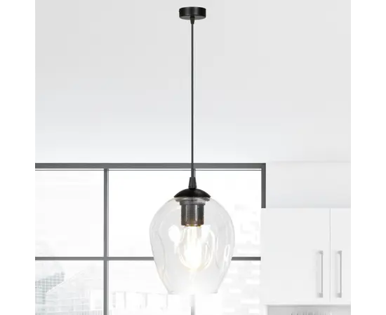 Hanger EMIBIG Istar 1 E27 1x MAX 60W black transparent Hanger EMIBIG Istar 1 E27 1x MAX 60W black transparent