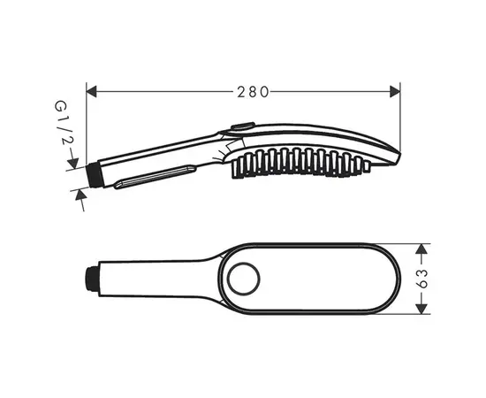 საშხაპე ყურმილი ძაღლებისათვის Hansgrohe 26640670 საშხაპე ყურმილი ძაღლებისათვის Hansgrohe 26640670