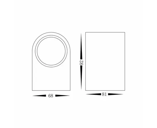 კედლის განათება Eko-Light EKO8319 Ovalis 2 GU10 IP44 ნაცრისფერი