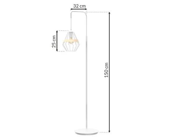 Торшер Milagro CLIFF 1 E27 белый Торшер Milagro CLIFF 1 E27 белый