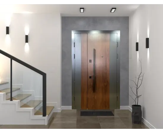 ლითონის კარი გარე გაღება SL15 Right 1200x2200mm 1.5/1.0mm MDF 10/10mm