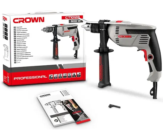დარტყმითი დრელი Crown CT10128 600W დარტყმითი დრელი Crown CT10128 600W
