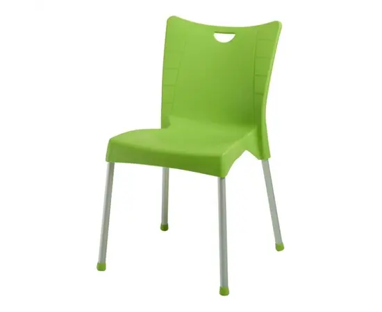 Chair with aluminum legs ACELYA Green